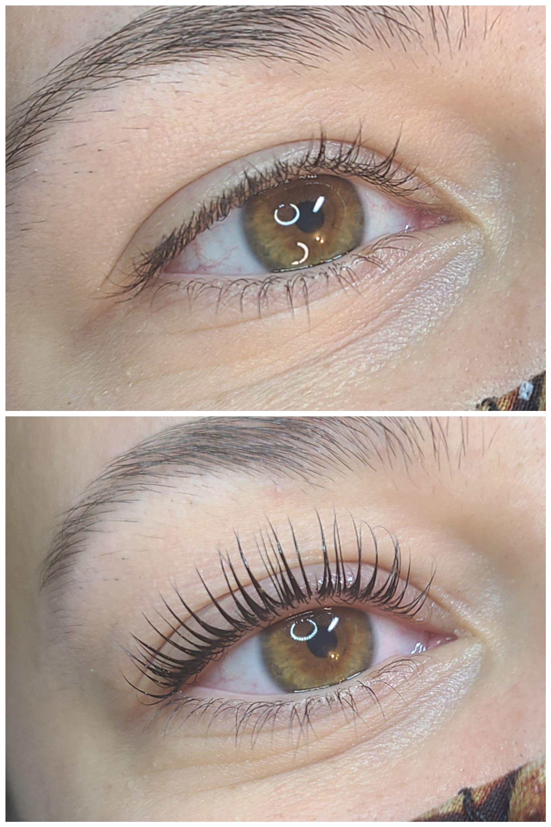 Lash lift and tint results